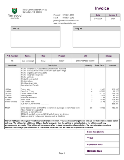 Service record 1 of 9