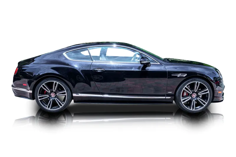 An incredible side shot photo of aBentley Continental that you should buy.