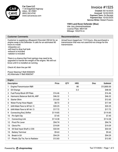 Service record 6 of 28