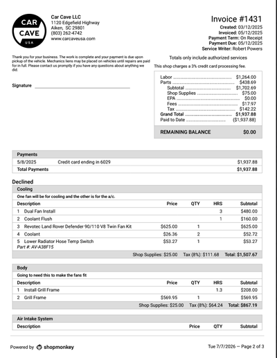 Service record 10 of 28