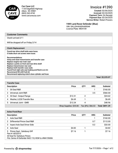 Service record 14 of 28