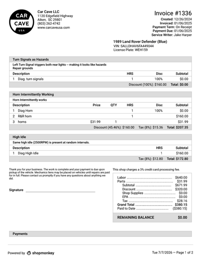 Service record 18 of 28