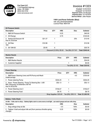 Service record 20 of 28