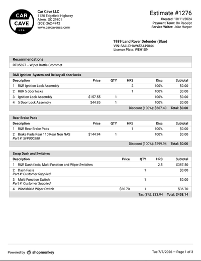 Service record 22 of 28