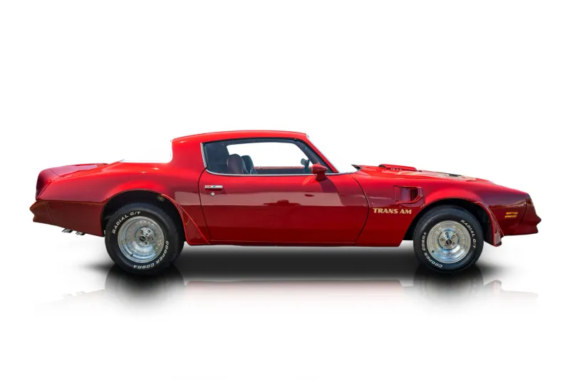 An incredible side shot photo of aPontiac Firebird that you should buy.