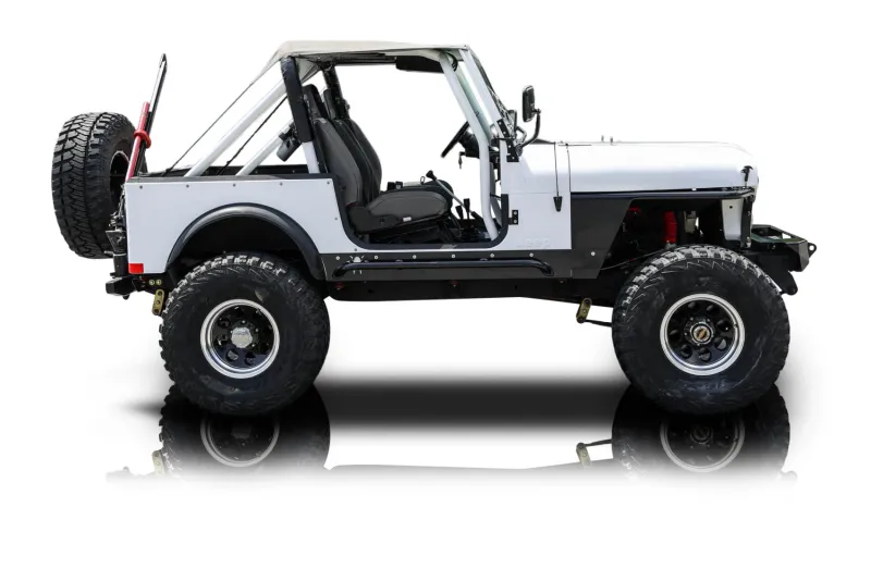 An incredible side shot photo of aJeep CJ-7 that you should buy.