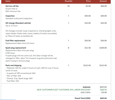 Service record 1 of 4