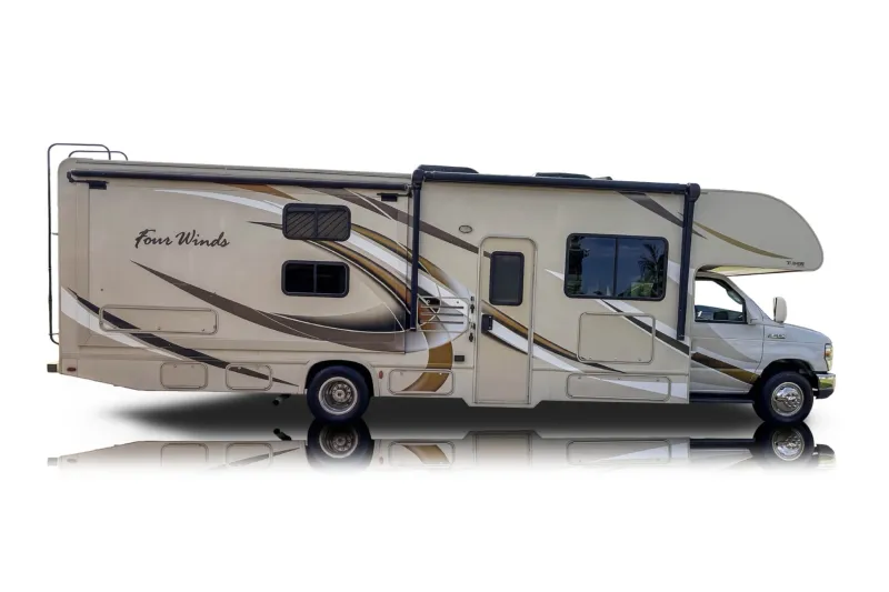 An incredible side shot photo of aThor Motor Coach Four Winds that you should buy.