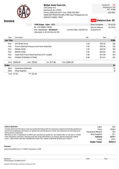 Service record 1 of 13