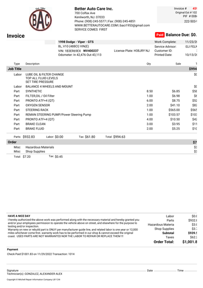 Service record 3 of 13